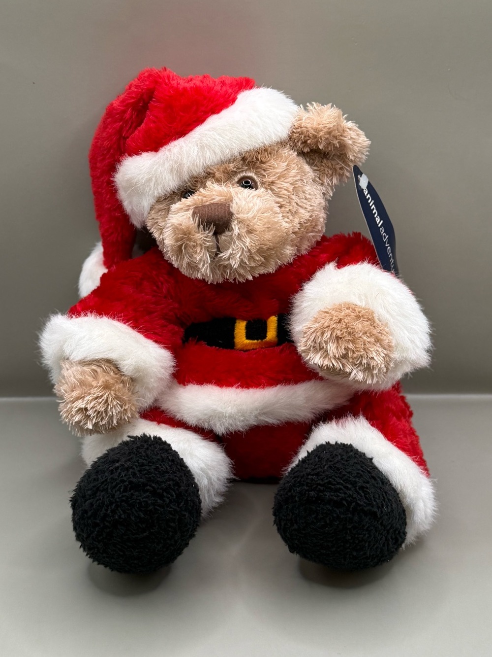 NWT Animal Adventure Christmas Santa Bear Plush Stuffed Animal